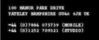 100 Manor Park Drive Yateley Hampshire GU46 6JH UK